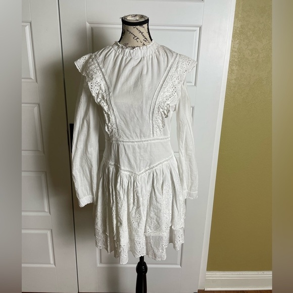 All Saints white size 4 Aislyn Ditsy Dress - Picture 4 of 9